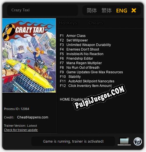 Entrenador liberado a Crazy Taxi [v1.0.2]