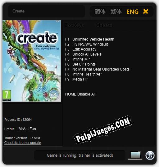 Entrenador liberado a Create [v1.0.4]