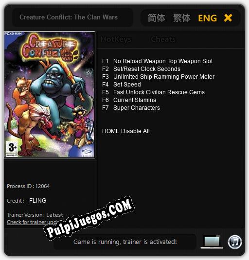 Entrenador liberado a Creature Conflict: The Clan Wars [v1.0.9]