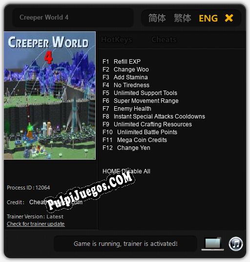 Creeper World 4: Trainer +12 [v1.3]