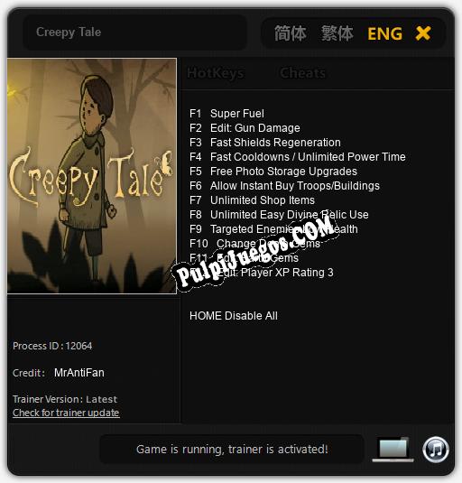 Creepy Tale: Trainer +12 [v1.6]