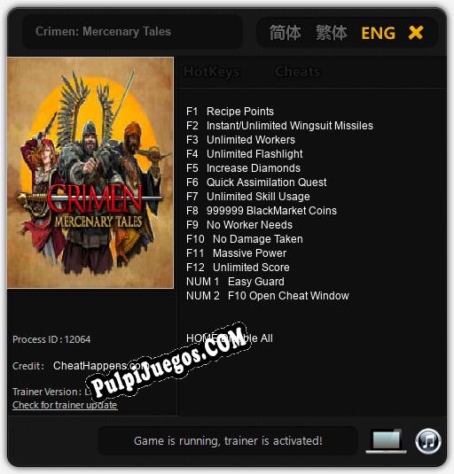 Crimen: Mercenary Tales: Trainer +14 [v1.2]