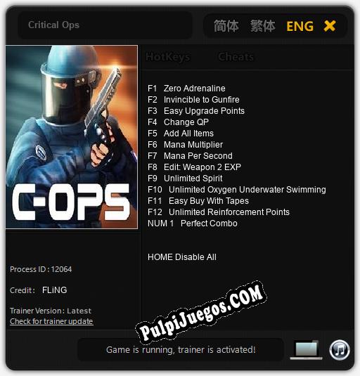 Critical Ops: Trainer +13 [v1.6]