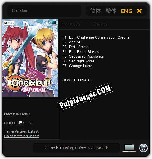 Croixleur: Treinador (V1.0.56)