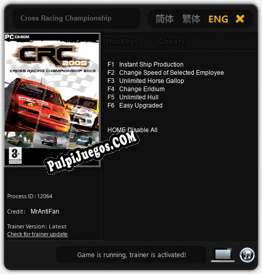 Entrenador liberado a Cross Racing Championship [v1.0.4]