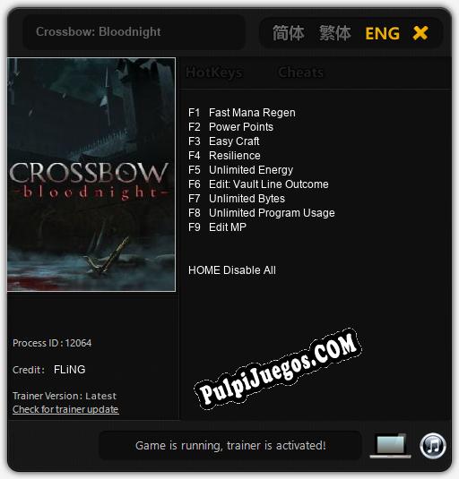 Crossbow: Bloodnight: Cheats, Trainer +9 [FLiNG]