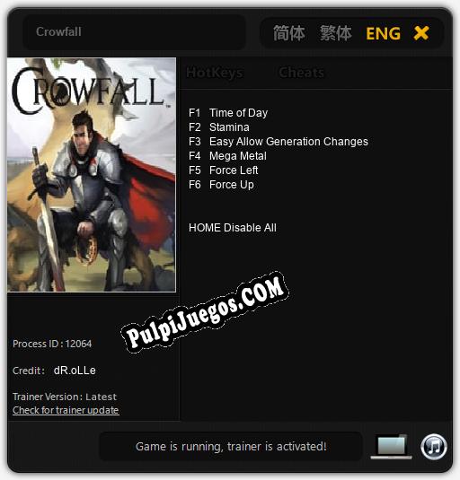 Crowfall: Cheats, Trainer +6 [dR.oLLe]