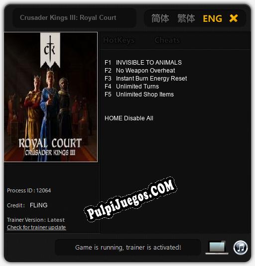 Crusader Kings III: Royal Court: Cheats, Trainer +5 [FLiNG]