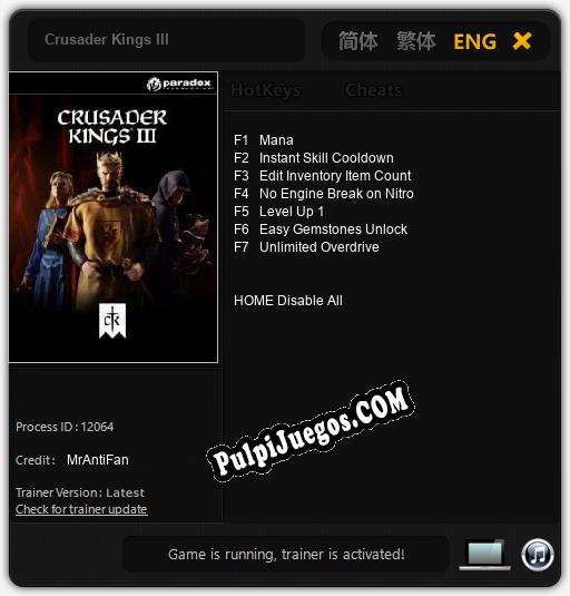 Crusader Kings III: Cheats, Trainer +7 [MrAntiFan]