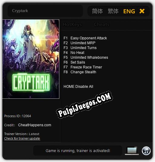 Cryptark: Cheats, Trainer +8 [CheatHappens.com]