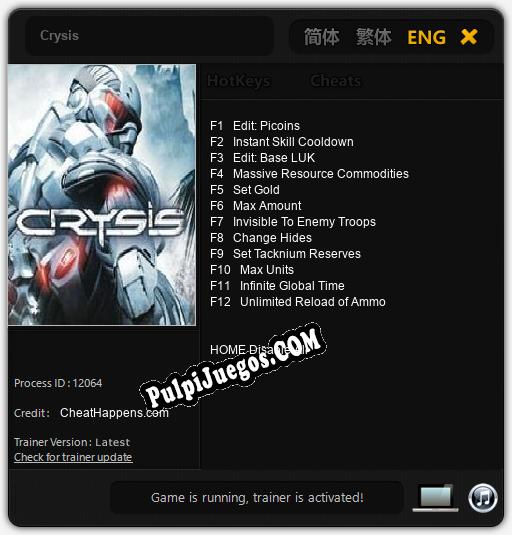 Crysis: Treinador (V1.0.66)