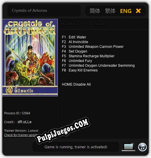 Entrenador liberado a Crystals of Arborea [v1.0.1]