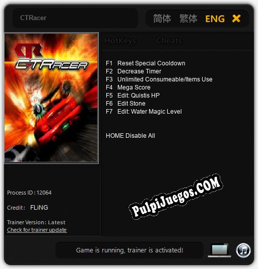 CTRacer: Cheats, Trainer +7 [FLiNG]