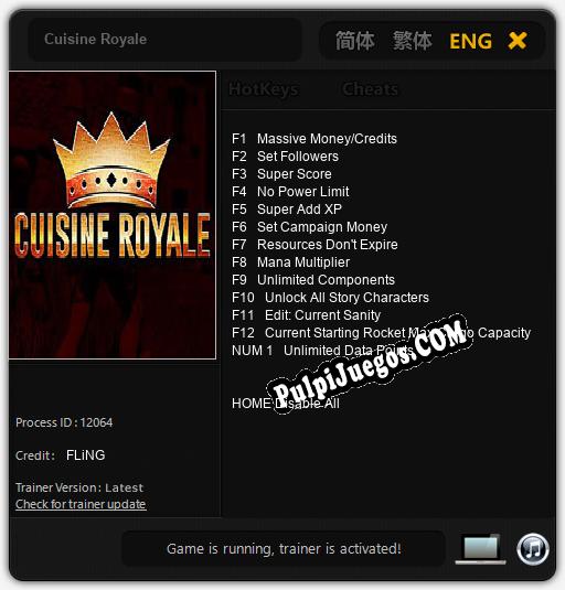 Cuisine Royale: Cheats, Trainer +13 [FLiNG]