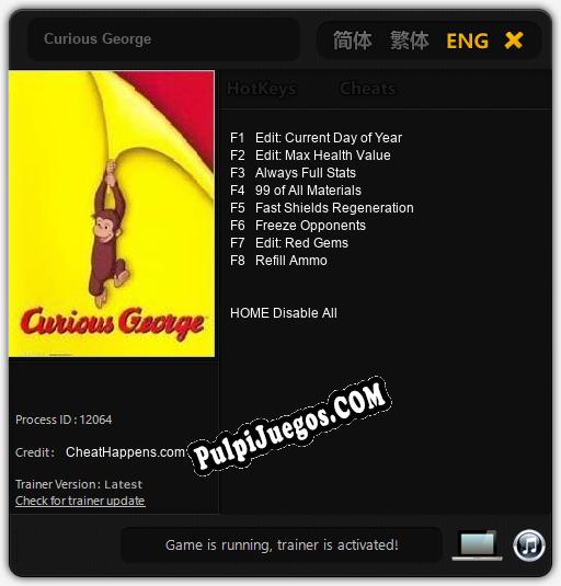 Curious George: Treinador (V1.0.66)