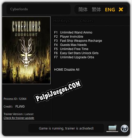 Cyberlords: Treinador (V1.0.5)