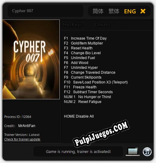 Cypher 007: Treinador (V1.0.92)