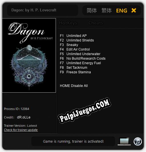 Dagon: by H. P. Lovecraft: Treinador (V1.0.58)