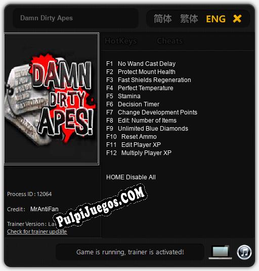 Entrenador liberado a Damn Dirty Apes [v1.0.6]