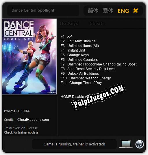 Dance Central Spotlight: Trainer +11 [v1.8]