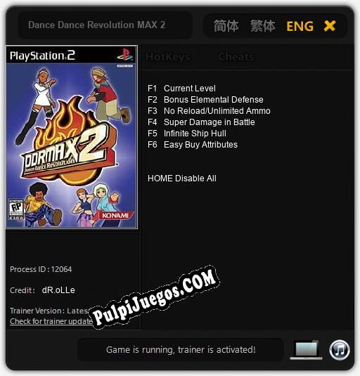 Dance Dance Revolution MAX 2: Treinador (V1.0.92)