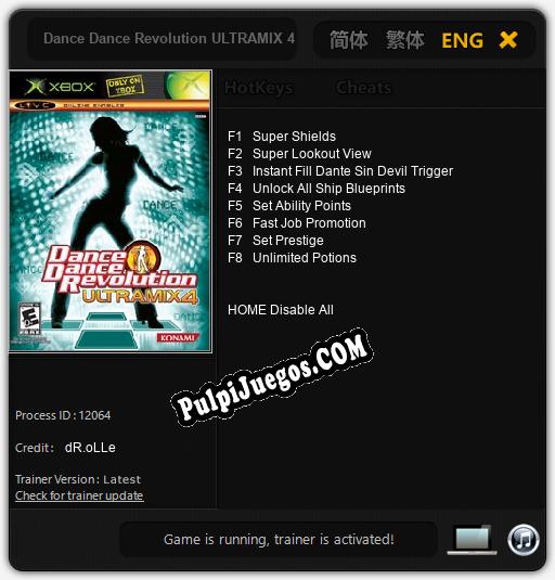 Entrenador liberado a Dance Dance Revolution ULTRAMIX 4 [v1.0.3]