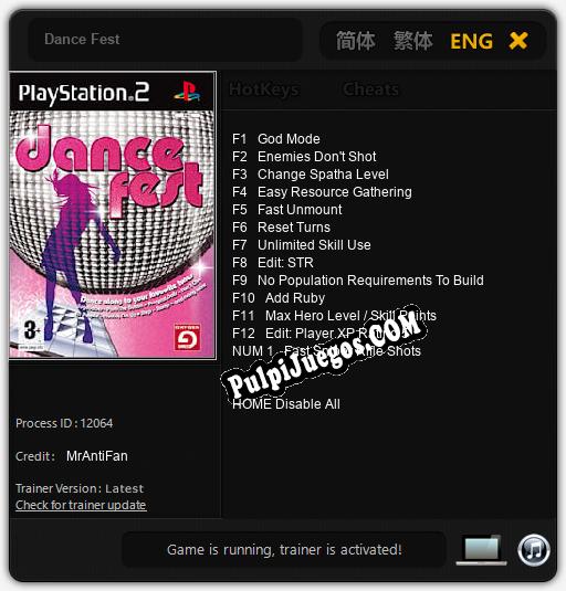 Entrenador liberado a Dance Fest [v1.0.2]