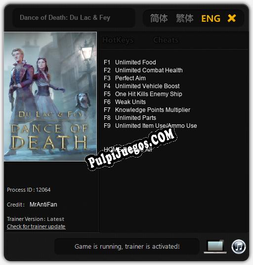 Dance of Death: Du Lac & Fey: Cheats, Trainer +9 [MrAntiFan]