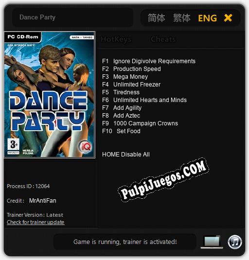 Entrenador liberado a Dance Party [v1.0.2]