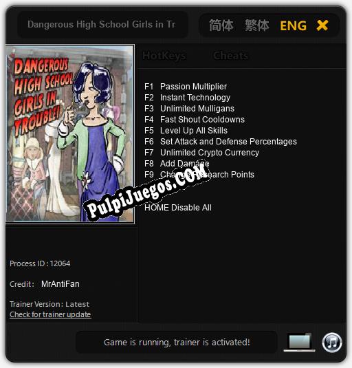 Entrenador liberado a Dangerous High School Girls in Trouble! [v1.0.5]