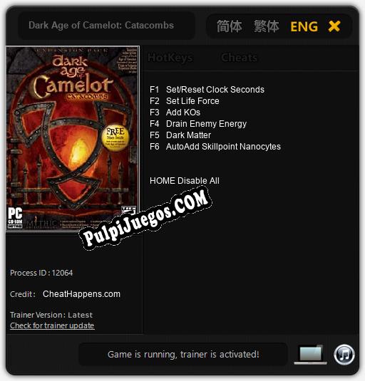 Dark Age of Camelot: Catacombs: Treinador (V1.0.13)