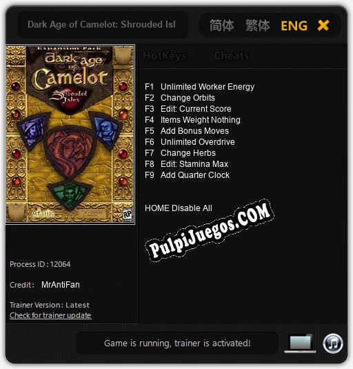 Dark Age of Camelot: Shrouded Isles: Treinador (V1.0.67)