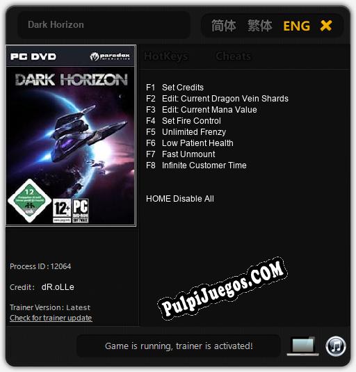 Dark Horizon: Cheats, Trainer +8 [dR.oLLe]