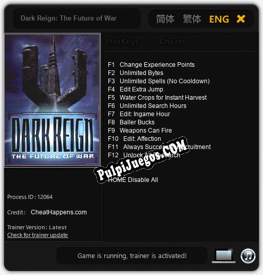 Dark Reign: The Future of War: Cheats, Trainer +12 [CheatHappens.com]