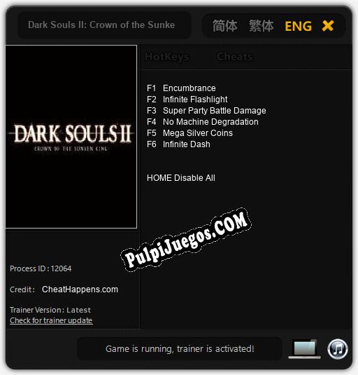 Dark Souls II: Crown of the Sunken King: Cheats, Trainer +6 [CheatHappens.com]