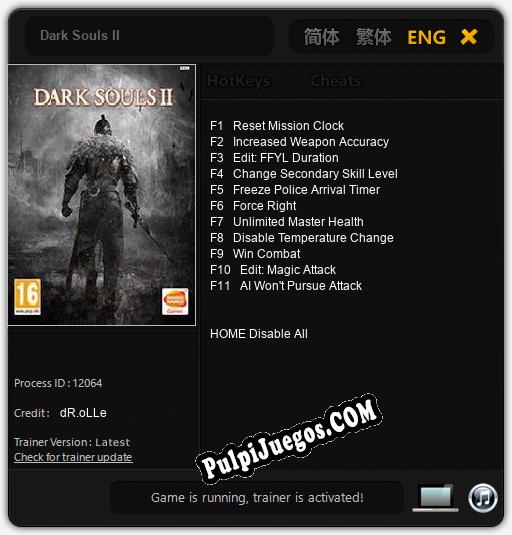 Dark Souls II: Cheats, Trainer +11 [dR.oLLe]