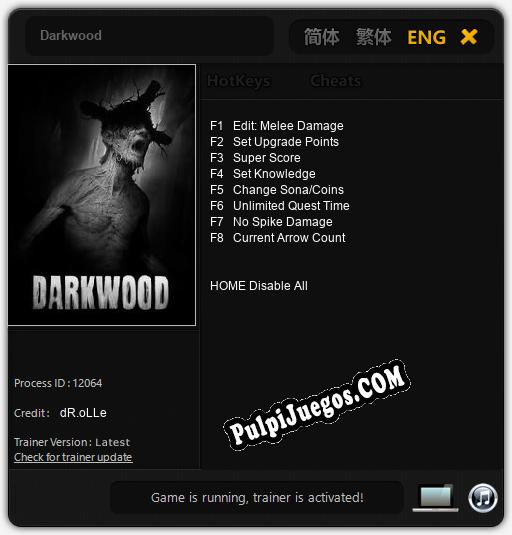 Darkwood: Treinador (V1.0.19)