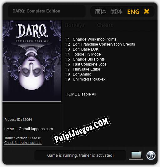 DARQ: Complete Edition: Cheats, Trainer +9 [CheatHappens.com]