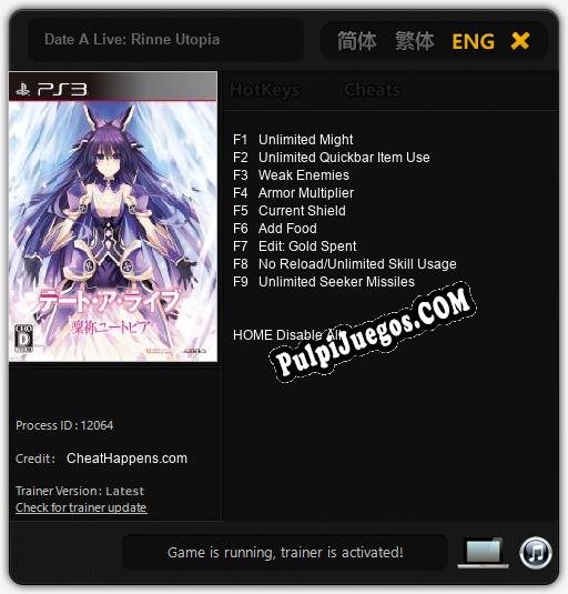 Date A Live: Rinne Utopia: Trainer +9 [v1.8]