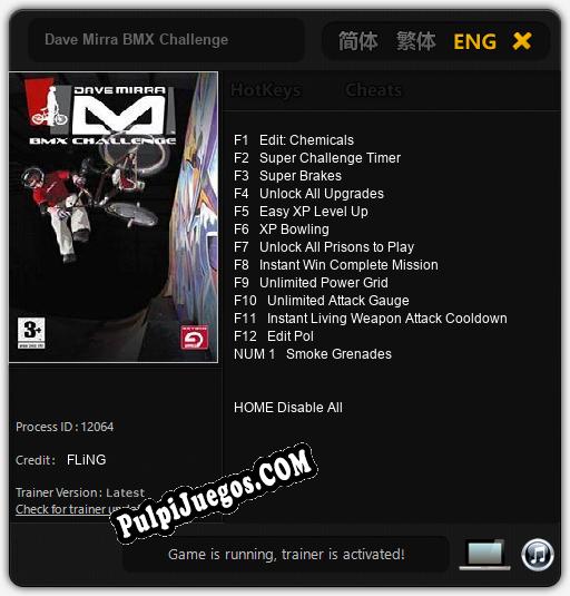 Entrenador liberado a Dave Mirra BMX Challenge [v1.0.3]