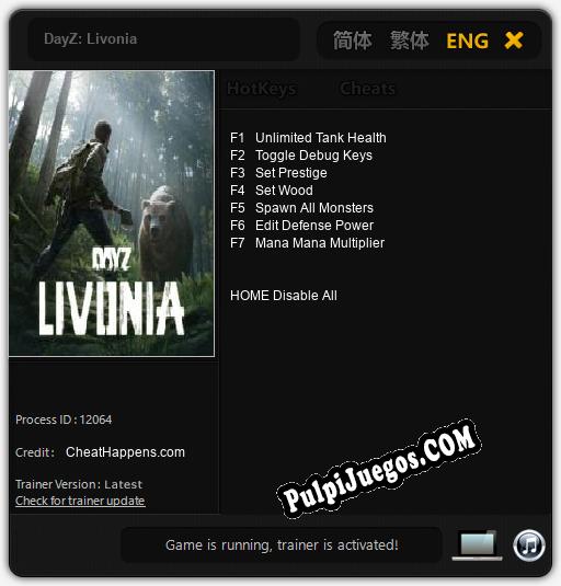 DayZ: Livonia: Treinador (V1.0.87)