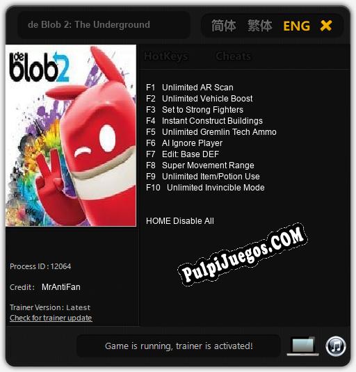 de Blob 2: The Underground: Cheats, Trainer +10 [MrAntiFan]