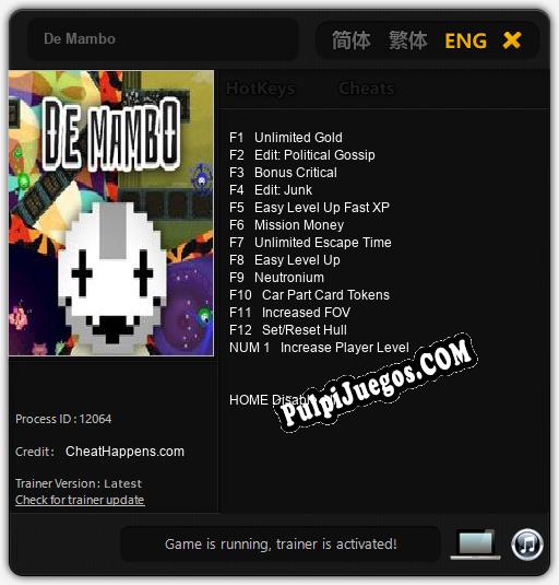 De Mambo: Trainer +13 [v1.3]