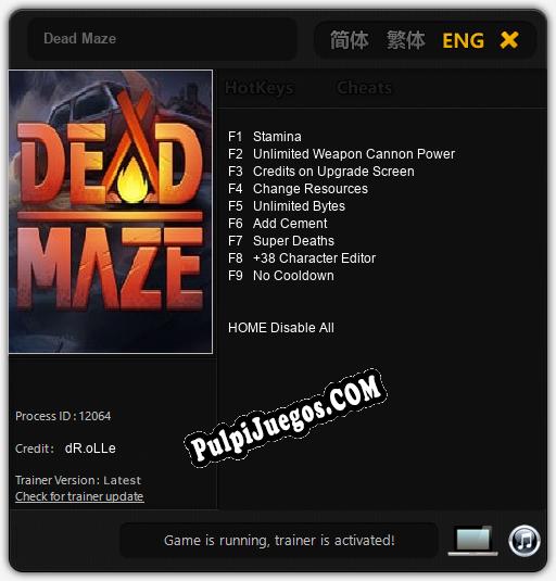 Dead Maze: Trainer +9 [v1.2]