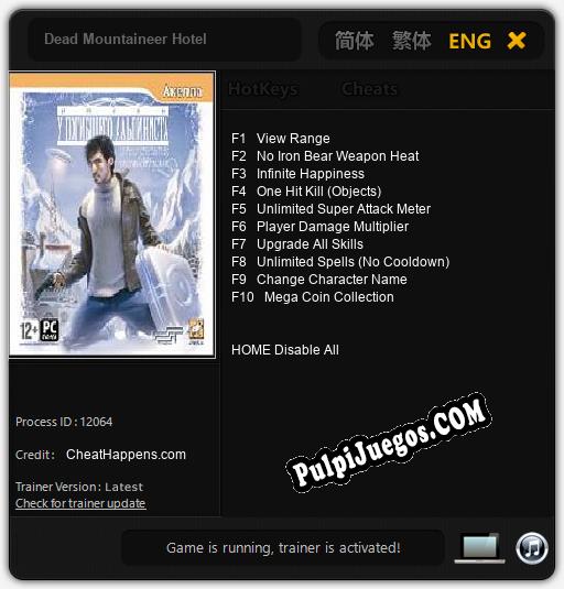 Entrenador liberado a Dead Mountaineer Hotel [v1.0.8]