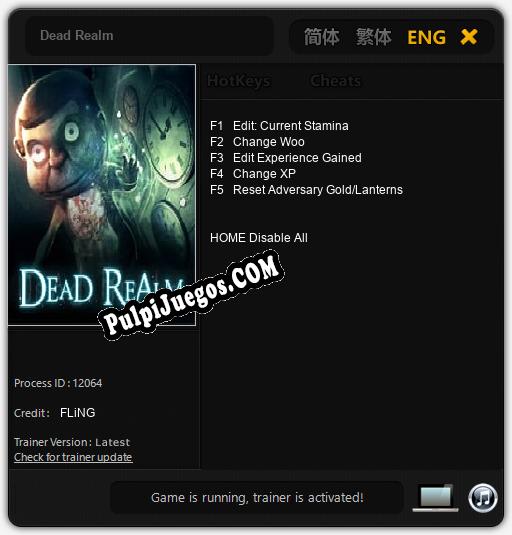 Dead Realm: Cheats, Trainer +5 [FLiNG]