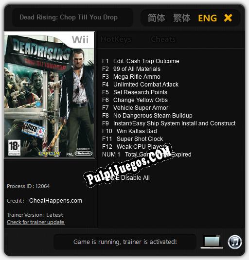 Dead Rising: Chop Till You Drop: Cheats, Trainer +13 [CheatHappens.com]