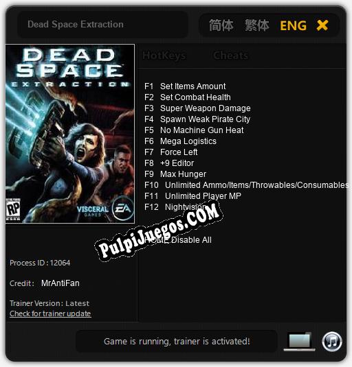 Dead Space Extraction: Cheats, Trainer +12 [MrAntiFan]