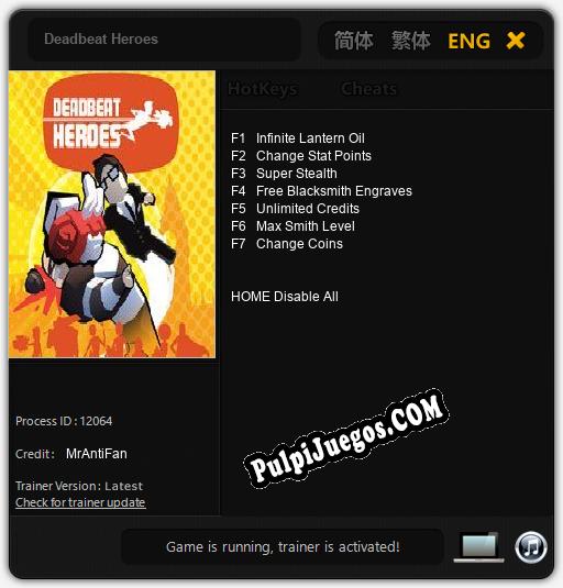 Entrenador liberado a Deadbeat Heroes [v1.0.4]