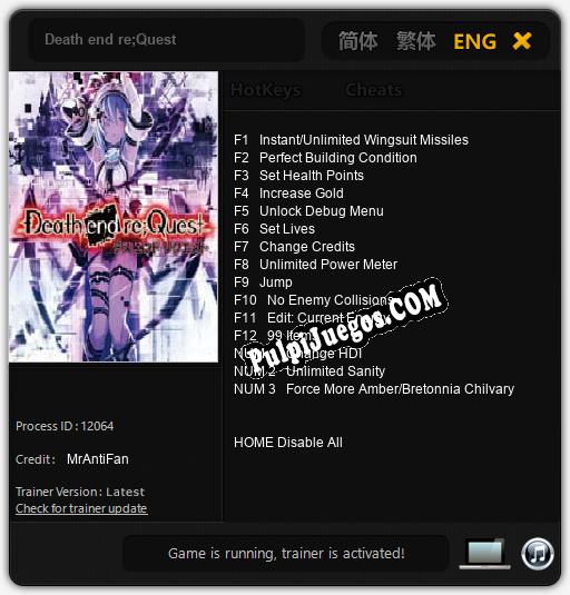 Entrenador liberado a Death end re;Quest [v1.0.6]